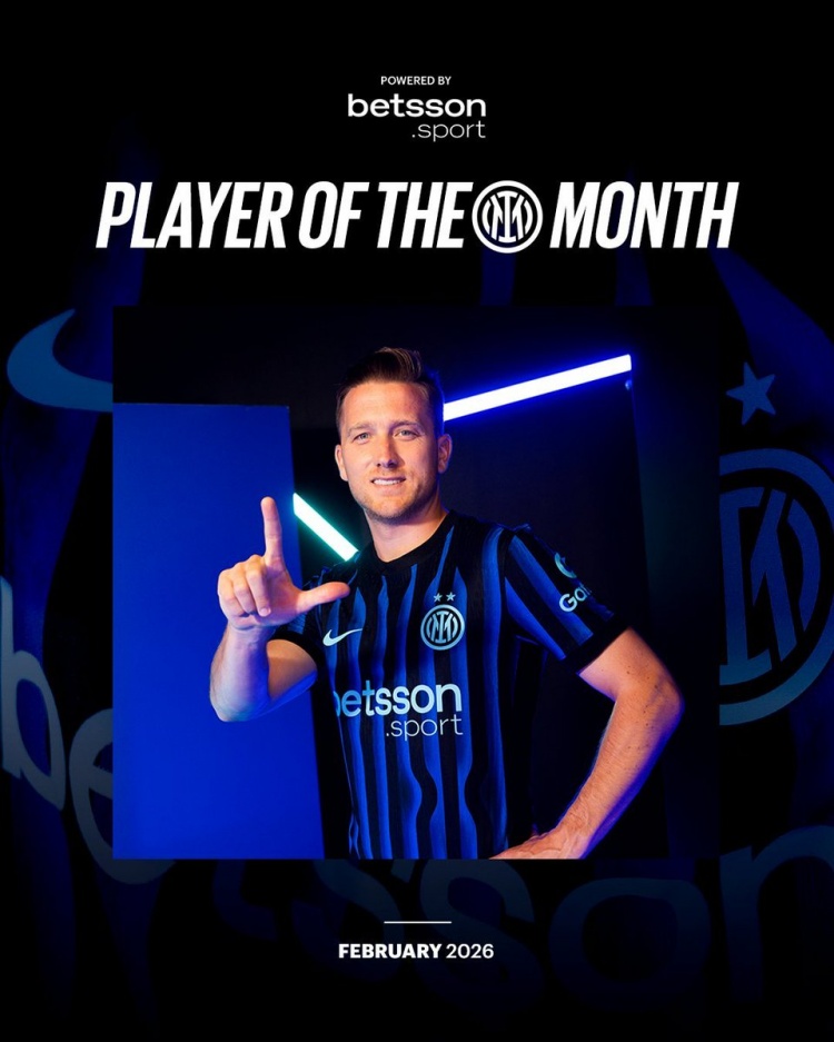 ky Sports-出战7场打进2球，泽林斯基当选国米2月最佳球员